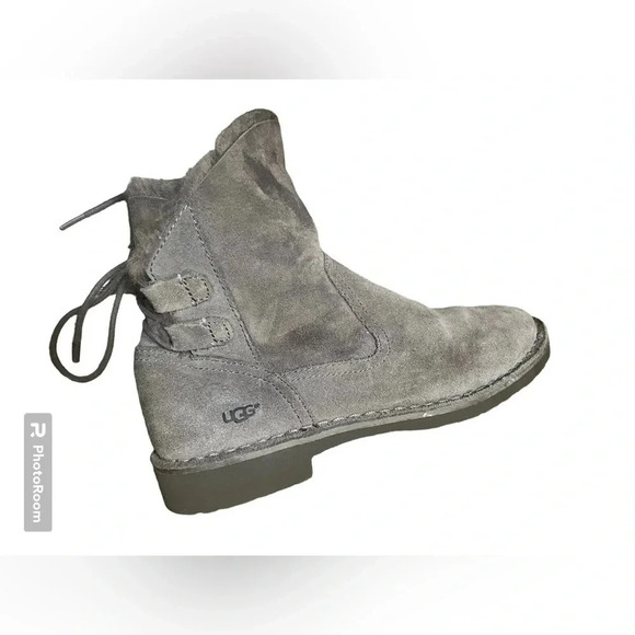 UGG  Australia Naiyah Charcoal Boot Lace Up Shearling  ( 1020144W ) Wmns… - Picture 5 of 11